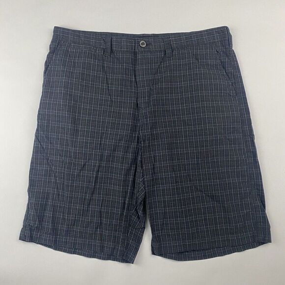Apt. 9 Men's Gray Plaid Bermuda Chino Shorts Size 38 100% Cotton 11.5" Inseam - Picture 2 of 7
